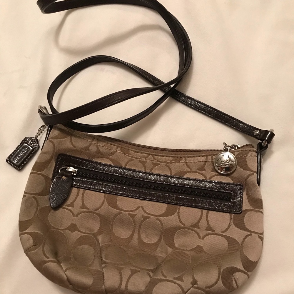 Coach Tan & Brown Crossbody Bag